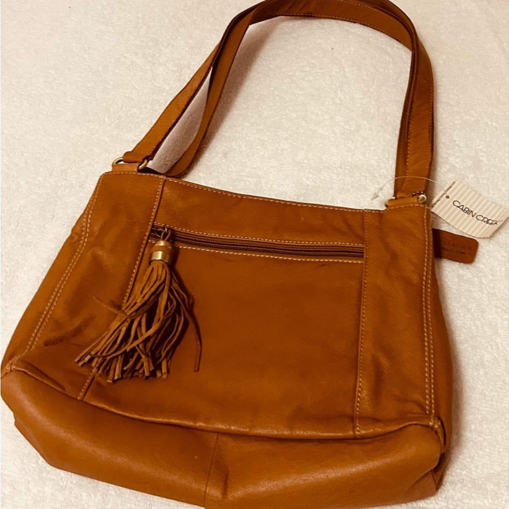 New with tags, Cabin Creek Leather Purse, Brown
